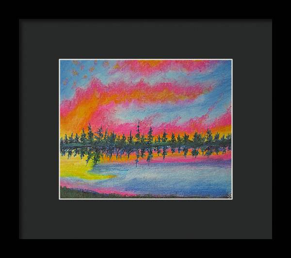 Candycane Sunset - Framed Print Fashion