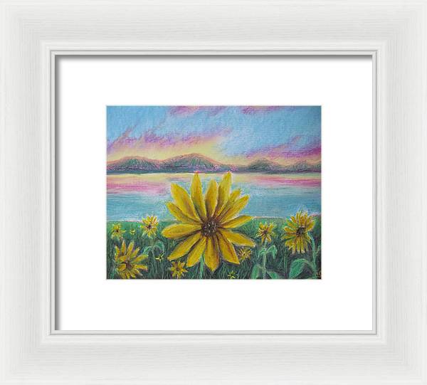 Setting Sunflower - Framed Print Hot on Sale