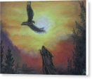 Howling Sunset - Canvas Print on Sale