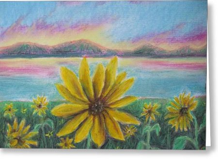 Setting Sunflower - Greeting Card For Discount