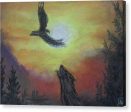 Howling Sunset - Canvas Print on Sale