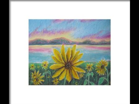 Setting Sunflower - Framed Print Hot on Sale