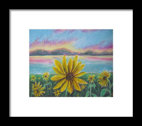 Setting Sunflower - Framed Print Hot on Sale