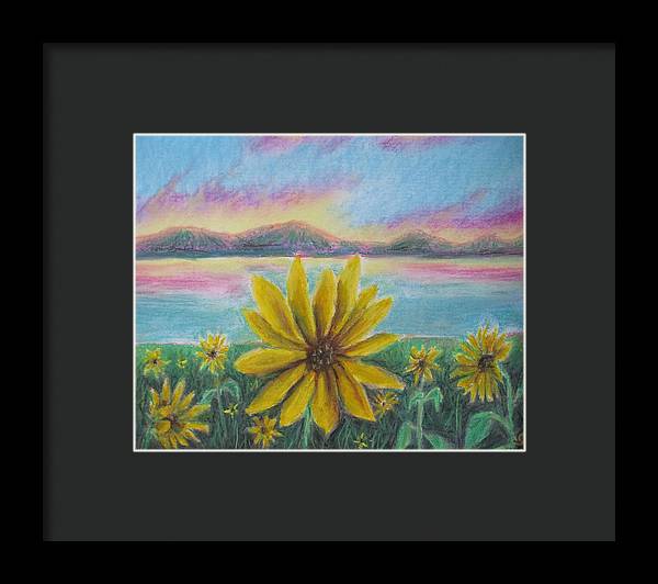 Setting Sunflower - Framed Print Hot on Sale