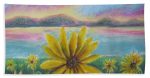 Setting Sunflower - Beach Towel For Sale