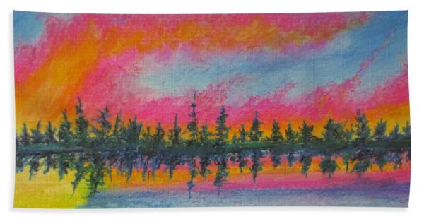 Candycane Sunset - Bath Towel on Sale