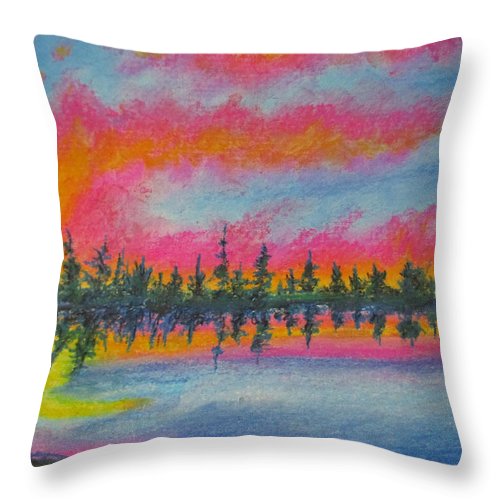 Candycane Sunset - Throw Pillow Fashion