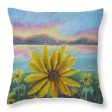 Setting Sunflower - Throw Pillow Online Hot Sale