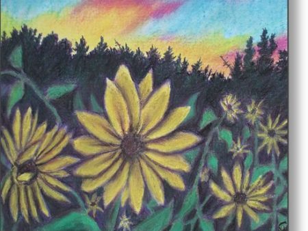 Sunflower Sunset - Metal Print on Sale