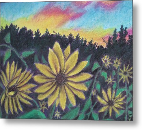 Sunflower Sunset - Metal Print on Sale