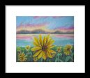 Setting Sunflower - Framed Print Hot on Sale