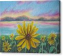 Setting Sunflower - Canvas Print Discount