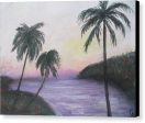 Setting Palm Trees - Canvas Print For Sale