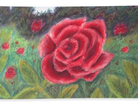 Field of Roses - Bath Towel For Sale