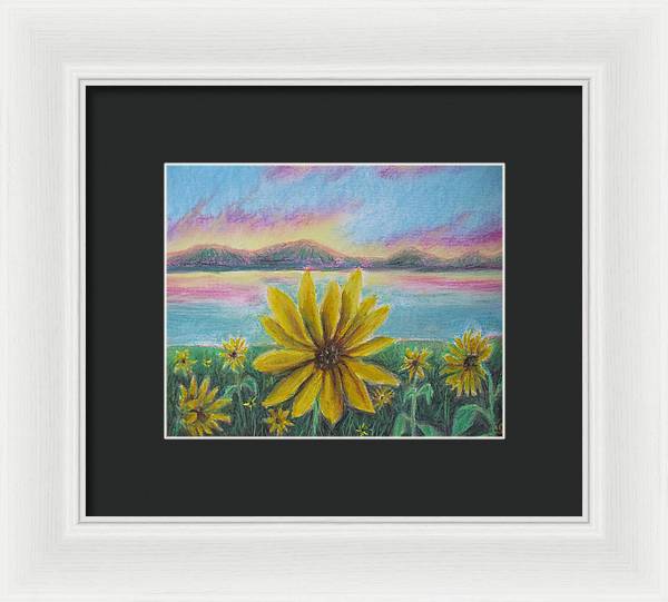 Setting Sunflower - Framed Print Hot on Sale